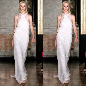 RARE VINTAGE EMILIO PUCCI SS13 RUNWAY DRAGON BEADED GOWN TWO PIECE Sz 4